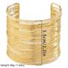 Hyperbolic Layered Gold Plated Wide Wire Bracelet Cuff Bangle for Women Exaggerated Wrist Wrap Bangle Hand Jewelry Gift