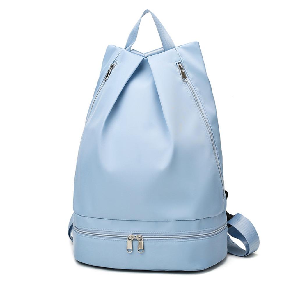 Large Capacity Wet Dry Separation Fitness Bag Zip Backpack Basketball Soccer Pouch  Hiking