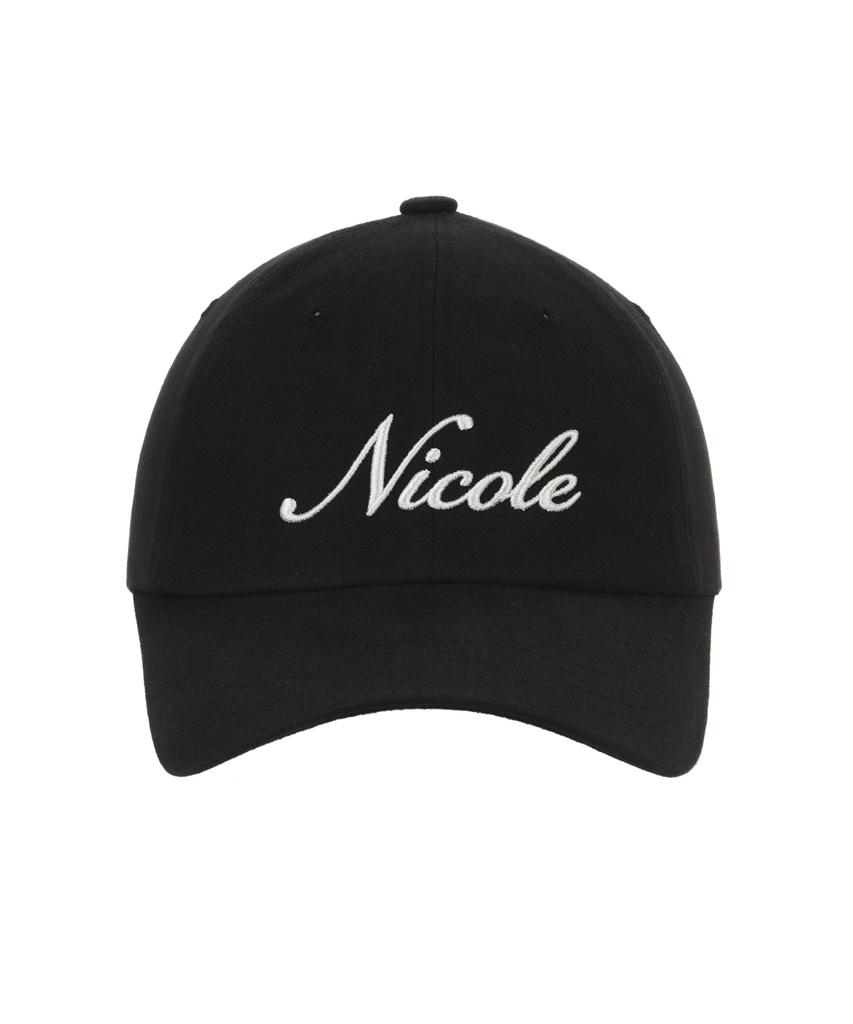 Nigaennikol Nicole Lettering Ball Cap_Black