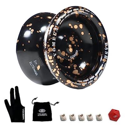 Yomega Dash Yoyo - Pro Aluminum Metal Responsive Yoyo, C Size Ball Bearing, Advanced Yoyo Tricks + Extra 5 Strings + Gloves + Bag + Die & 3-Month Warr