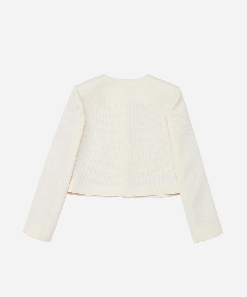 Salt And Chocolate Classic Semi-Crop Tweed Jacket Ivory 4W231D001