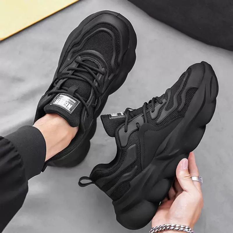 Summer Men's Shoes New Breathable Mesh Coconut Shoes Men's Trend Versatile Platform Sports Shoes Casual Running Shoes Men