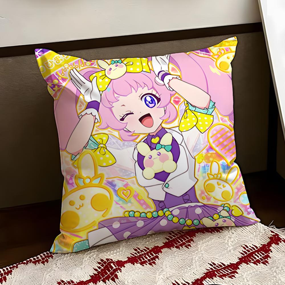 Cute Anime HHimitsu no AiPri Cushion Cover Reversible Soft Durable Pillow Cover Home  Car MultiScene Use for Daily Comfort