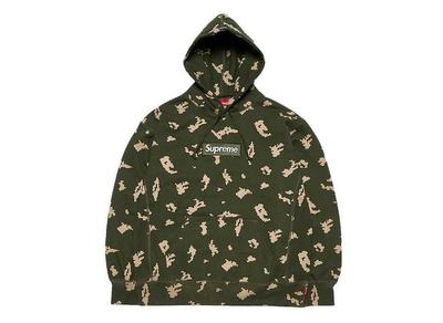 Supreme Box Logo Hooded Sweatshirt Olive Russian Camo (21FW)