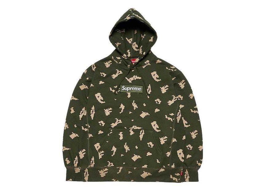 Supreme Box Logo Hooded Sweatshirt Olive Russian Camo (21FW)