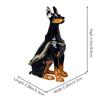 FJ FENGZHIJIE Doberman Dog Figurine Jewelry Box with Hand-Painted Details and Hinged Lid, Golden Crystal Enamel, Animal Keepsake, Special Occasion Gif