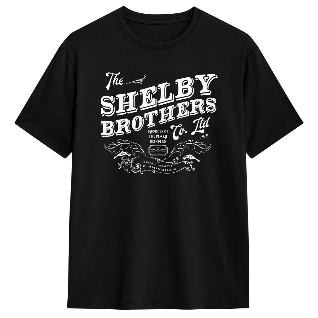 PEAKY BLINDERS The Shelby Brothers T Shirt Men Pure Cotton Humorous TShirts Crewneck Tee Shirt Short Sleeve Clothing Gift