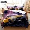 3D Printed Luxury Sports Car Duvet Cover Set - High Quality for Double, Queen & King Beds, Adults & Boys