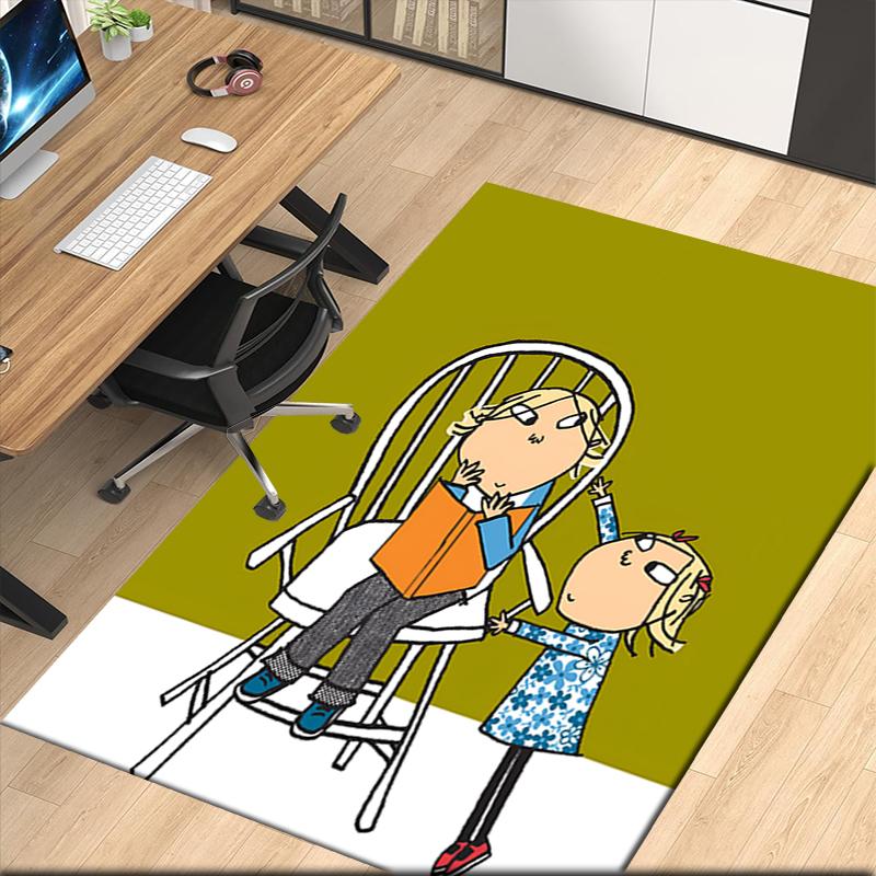 Charlie und Lola Teppich für Bürostuhl Wohnzimmer Schlafzimmer Küche Dekor Geschenke
