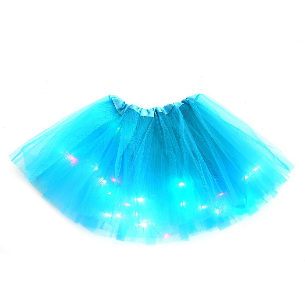 European & American Adult LED Luminous Tutu Skirt - Light-Up Mesh Half-Body Design