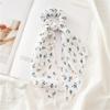 Hair Tie Floral Print Long Ribbon Hair Rope Easy to Wear Bun Half-Tied Hairstyles Ponytail Holder Hair Accessory