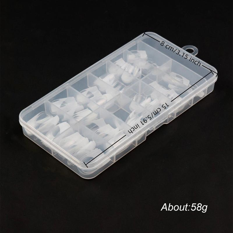 120Pcs French Press On Nails Full Cover Almond False Nail Tips Removable Armor Mixed Size Diy Accessories Nail Salon