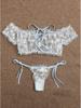 Ensemble de lingerie deux pièces sexy en dentelle florale européenne et américaine