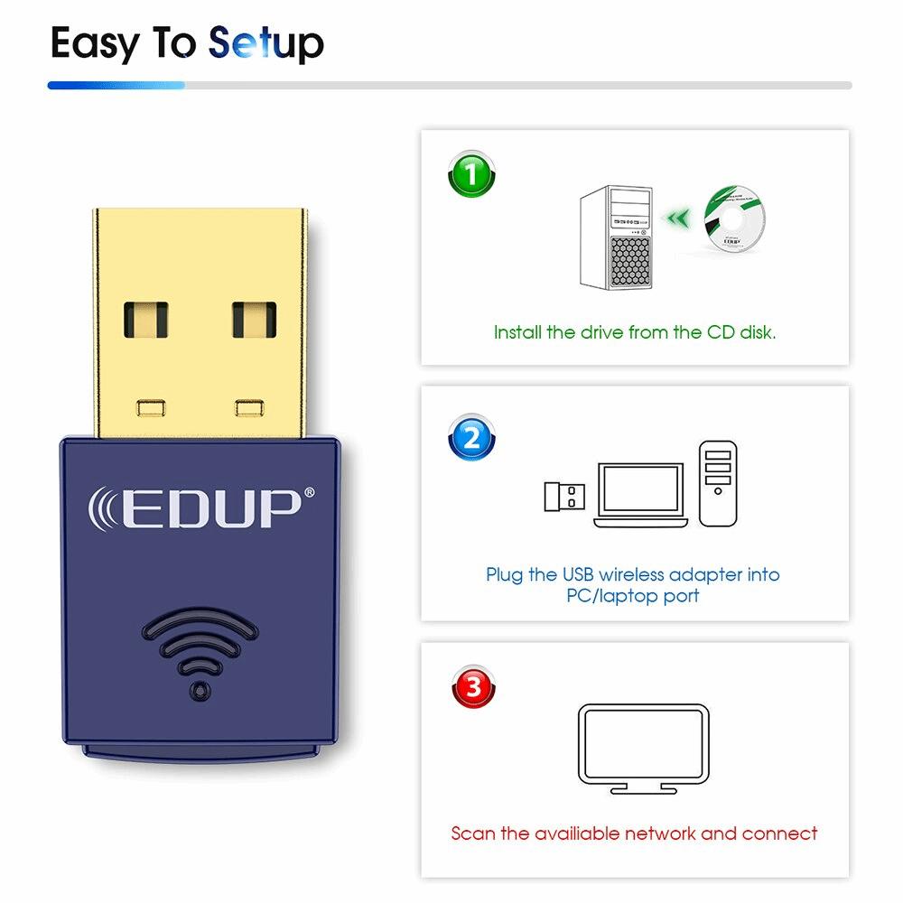 Bluetooth 4.0 USB Network Card 150Mbps Wireless WiFi Receiver Mini WiFi Adapter  Home Office