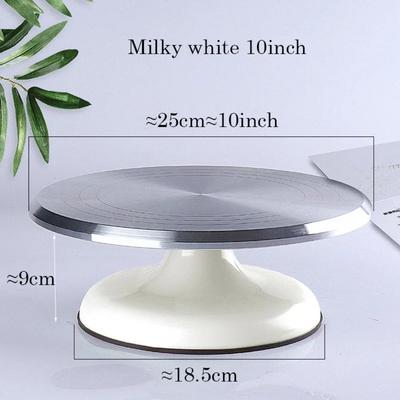 10 ZOLL Backwerkzeuge Aluminiumlegierung Geburtstagstorten-Drehteller Kunststoff Keramik Drehteller Glas Drehteller Blumen-Montagetisch