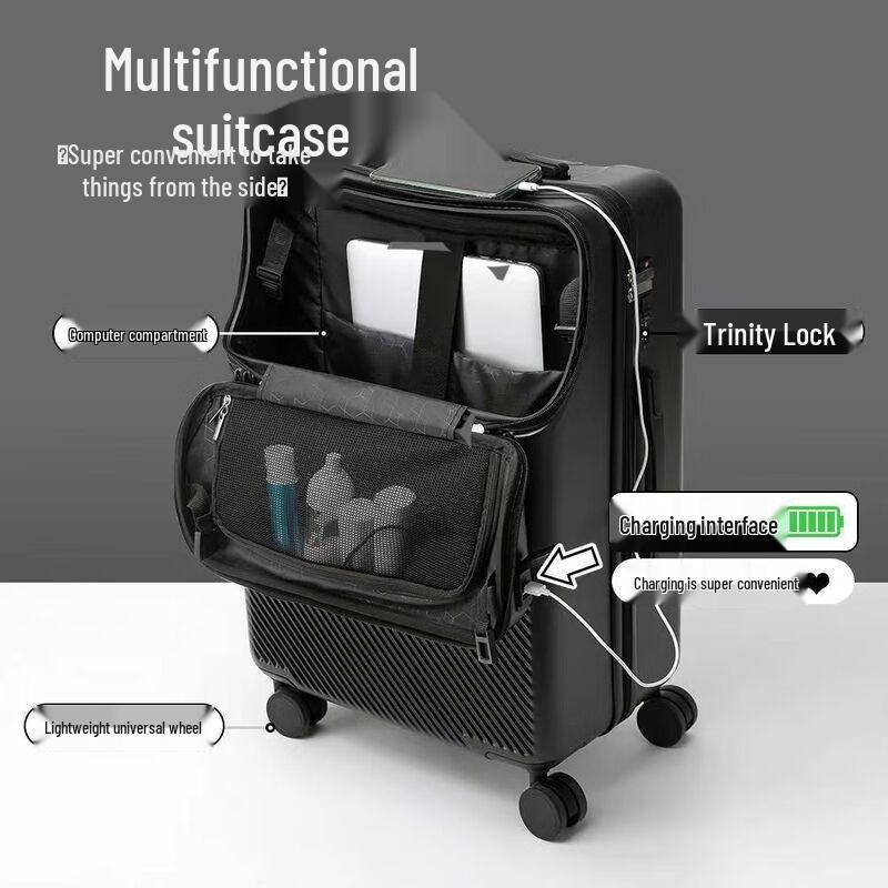 Lishin Front-Opening Multi-functional Travel Suitcase 24 Inch