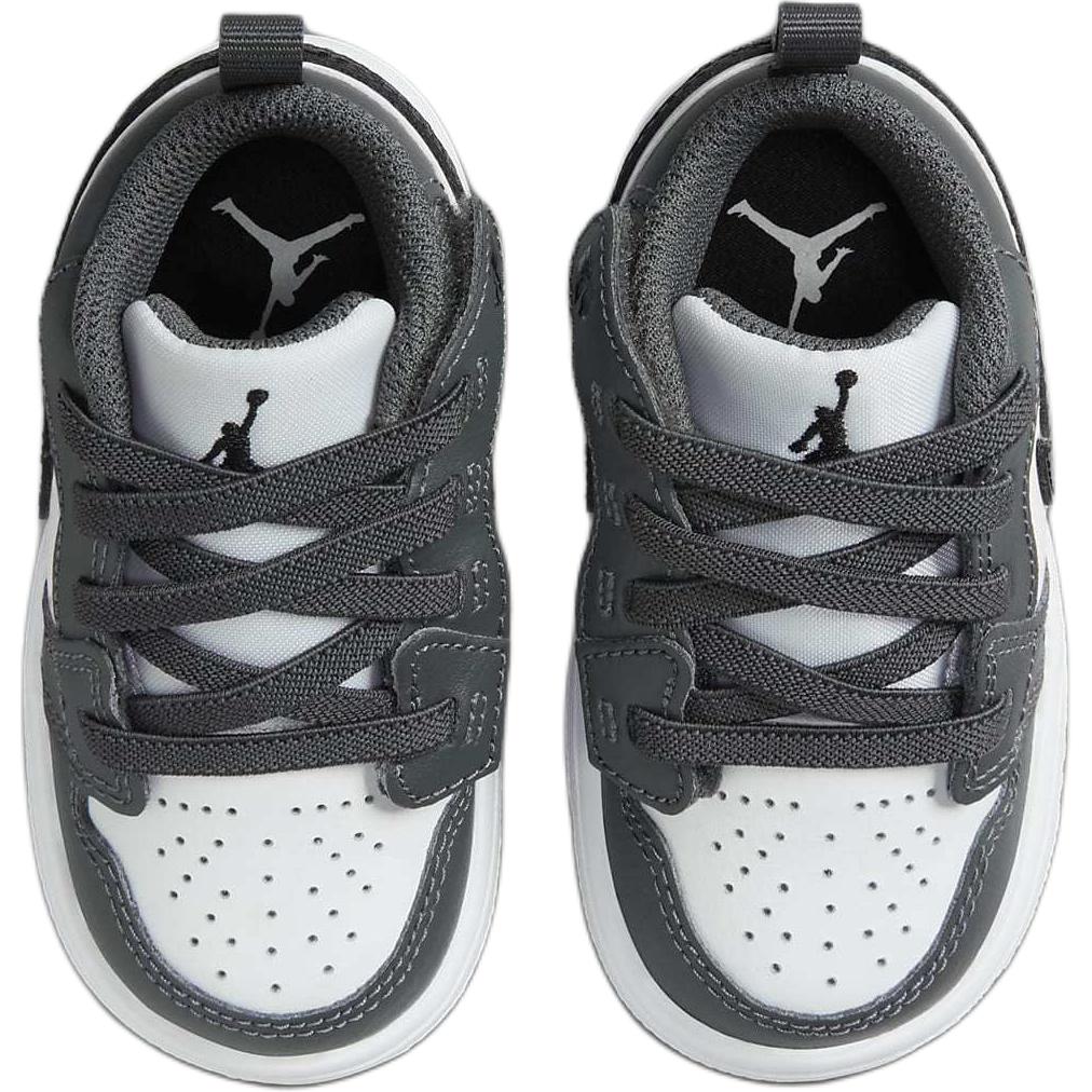 New Jordan Air Jordan 1 Slip Resistant Cushioning Abrasion Resistant Low Top Toddler Shoes Gray White Infant And Toddler DR9747-152