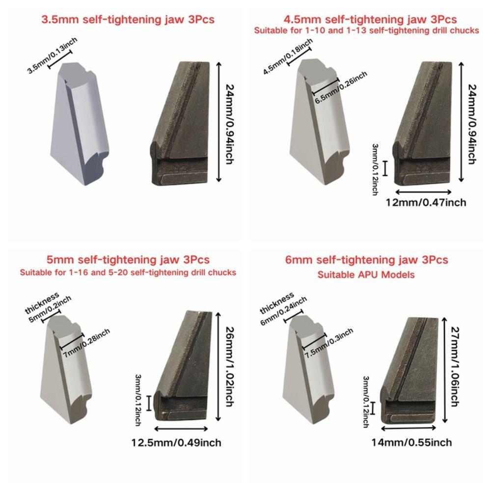 Drei-Backen-Verstellung Selbstspannendes Bohrfutter Drei-Backen-Bohrfutter Bohrzubehör