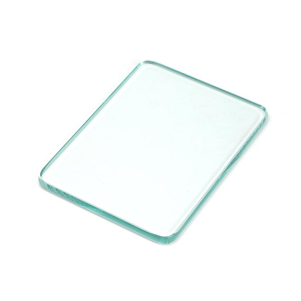 WUTA Clear Glass Plate for Leathercraft Polishing, 1301008mm (Rounded Edges)