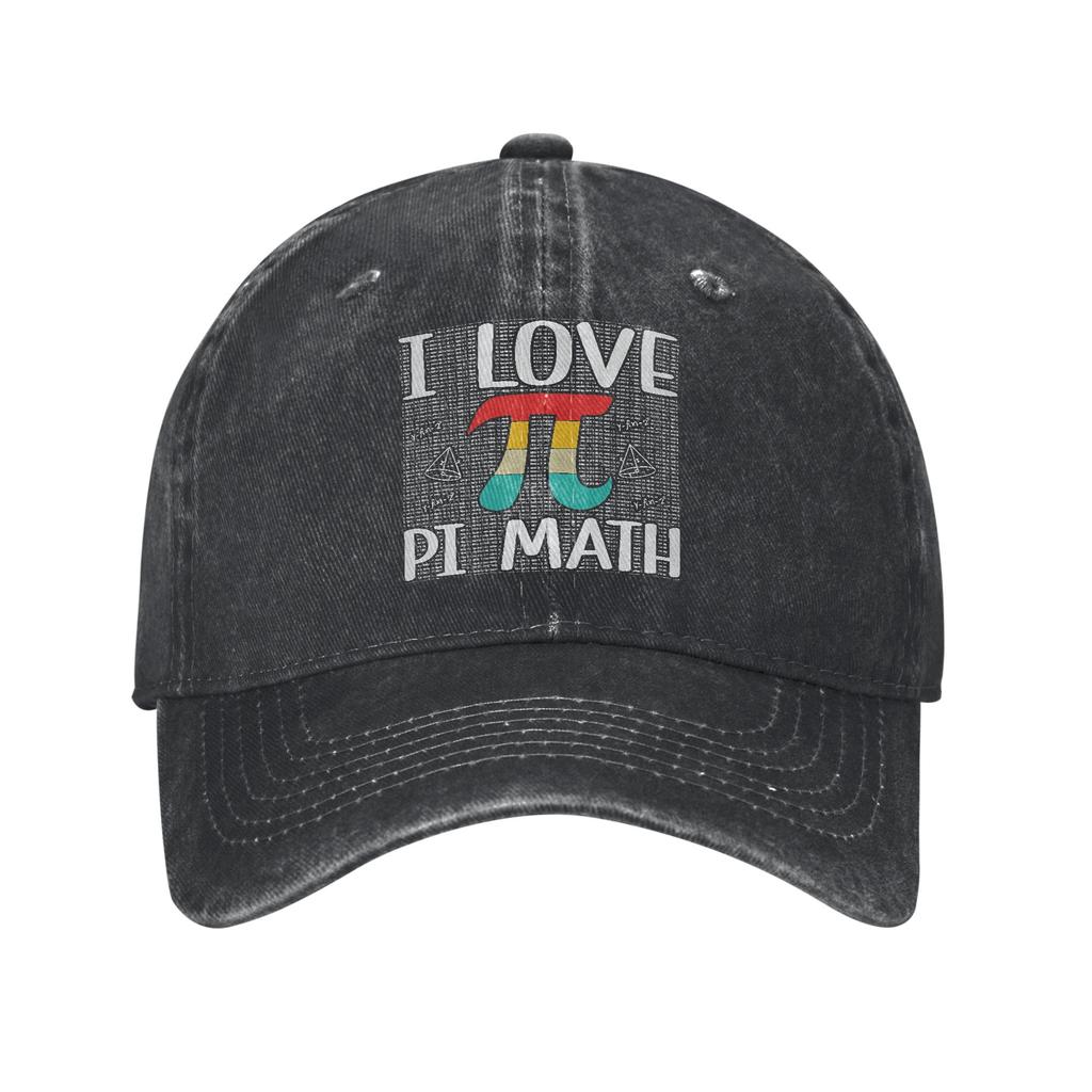Retro Pi Symbol Vintage Math Lover Geek Baseball Cap for Unisex Women Distressed Denim Washed Outdoor Golf Adjustable Fit Hats Cap