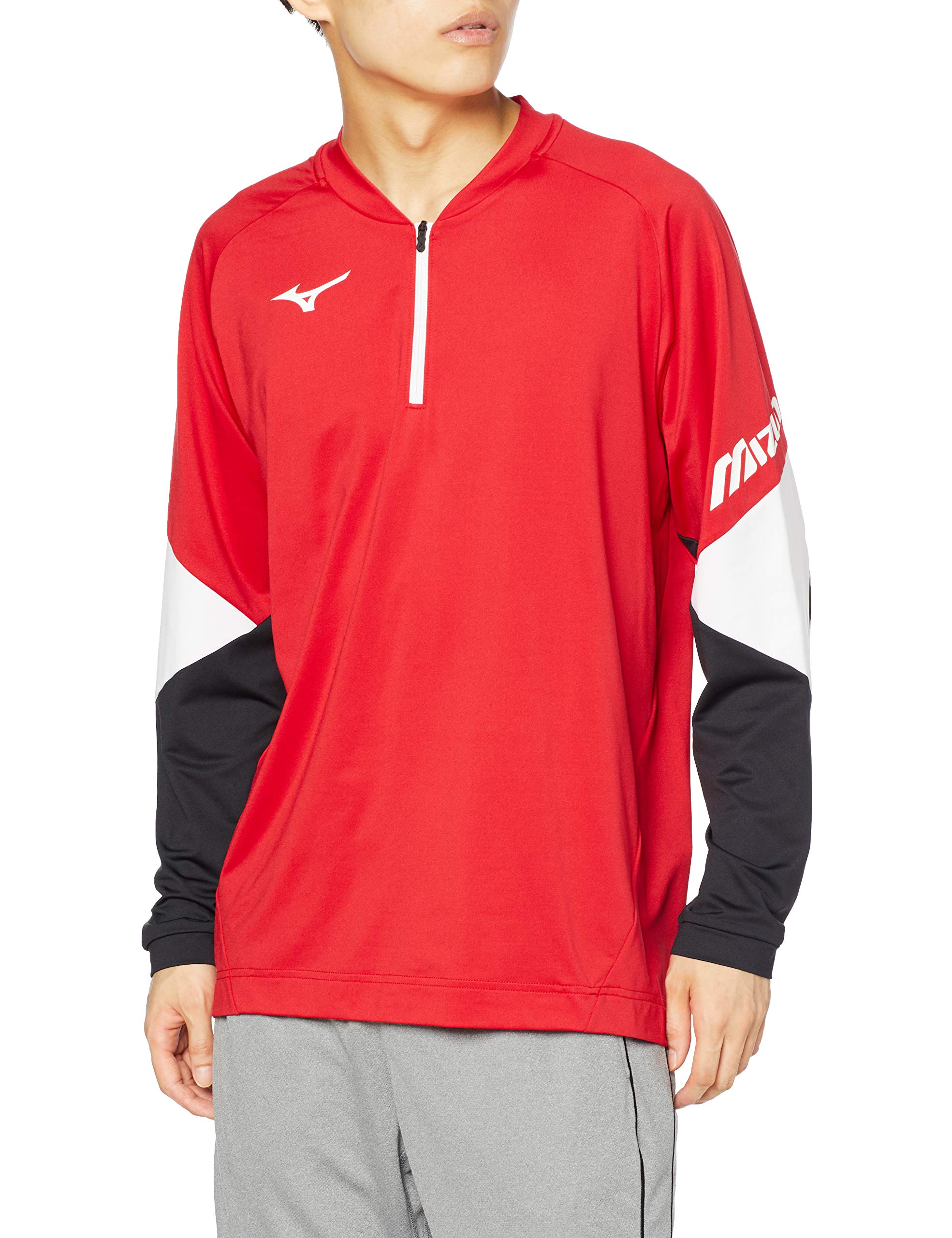 

Mizuno Light Tennis Size S Sweatshirt, Half-Zip, 62JC0510, Red, (Japan Size)