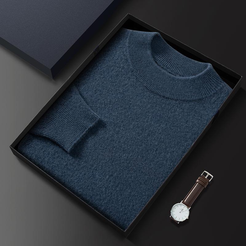 New first-line ready-to-wear semi-turtleneck cashmere sweater light luxury pullover sweater wool