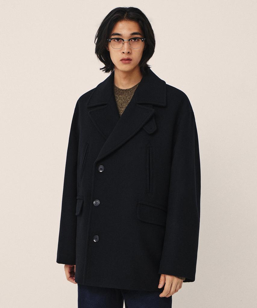 Kiimuir [Wool 80] Woolrich Double Peacoat_Black