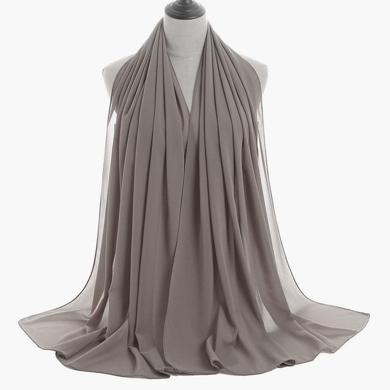 Summer Monochrome Breathable Pearl Chiffon Bubble Towel Gauze Scarf Long Towel Solid Color Malaysia Women's Scarf Wrap Headscarf