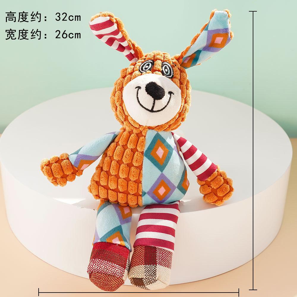 

Pet Toys Vocal Dog Plush Teeth Grinding and Bite Resistant Interactive Supplies Cat Pineapple Grid Medium and Large Dog