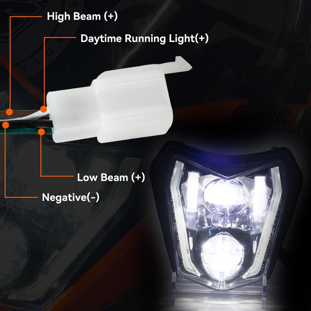Nový světlomet Enduro s E24 homologací Motocyklový světlomet pro KTM EXC TC FE TE EXC XCW XCF 300 SMR Enduro motocykl LED světlomet