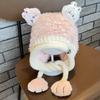 Cozy Autumn/Winter Baby Velvet Cartoon Knit Hat with Ear Protection for Girls - Super Cute and Warm