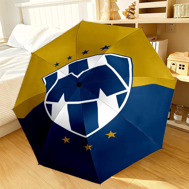 Football Club Emblem Umbrella 8-Frame for Travel, camping, Casual Lightweight Portable Umbrella, Essential for every family Holidays Gift