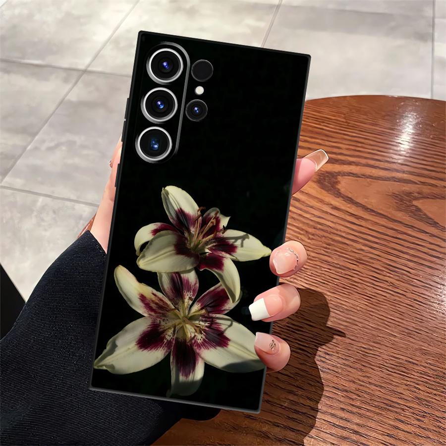 

Чехол для телефона Funda для Samsung Galaxy S20 S25 Ultra S10 S9 Note 20 Ultra 8 9 10 S23 S21 FE S24 Plus с принтом цветов лилии и орхидеи Galaxy S24