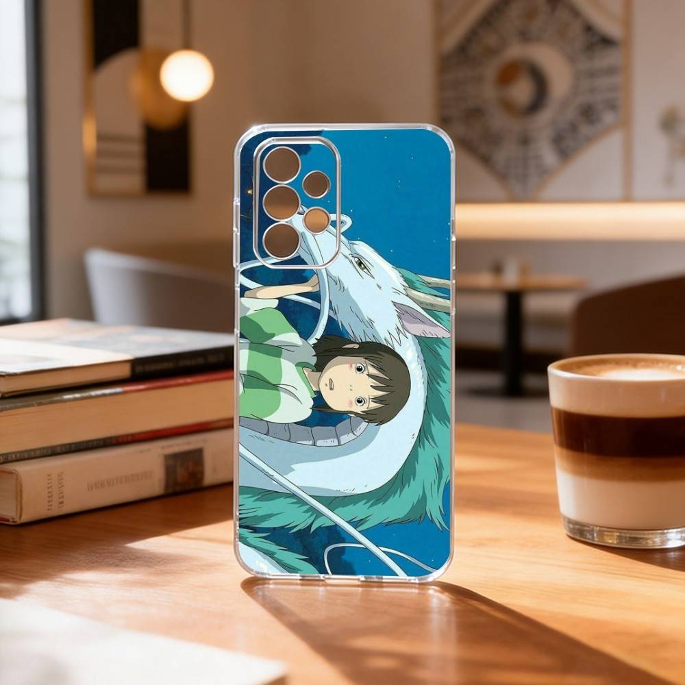 Spirited Away H-Haku C-Chihiro Phone Case Transparent Silicone Soft For Samsung S25,S24,S21,S22,S23,S30,Ultra,S20,Plus,Fe