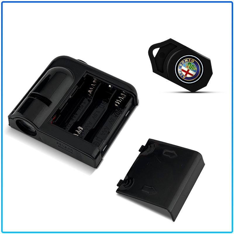 2Pcs Car Door Emblem Light LED Welcome Lamp Wireless Laser Projector For Alfa Romeo 147 159 156 Giulietta Giulia Mito Spider Alpha Nheadrest