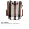 Burberry Cotton Linen Blend With Cow Leather Crossbody Bags Women's Brown 80840451