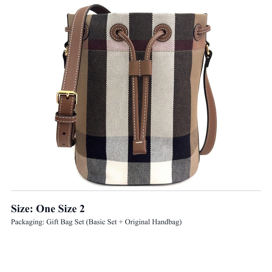 Burberry Cotton Linen Blend With Cow Leather Crossbody Bags Women's Brown 80840451