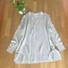 Plaste V-neck Sweater Wool Silk Blend