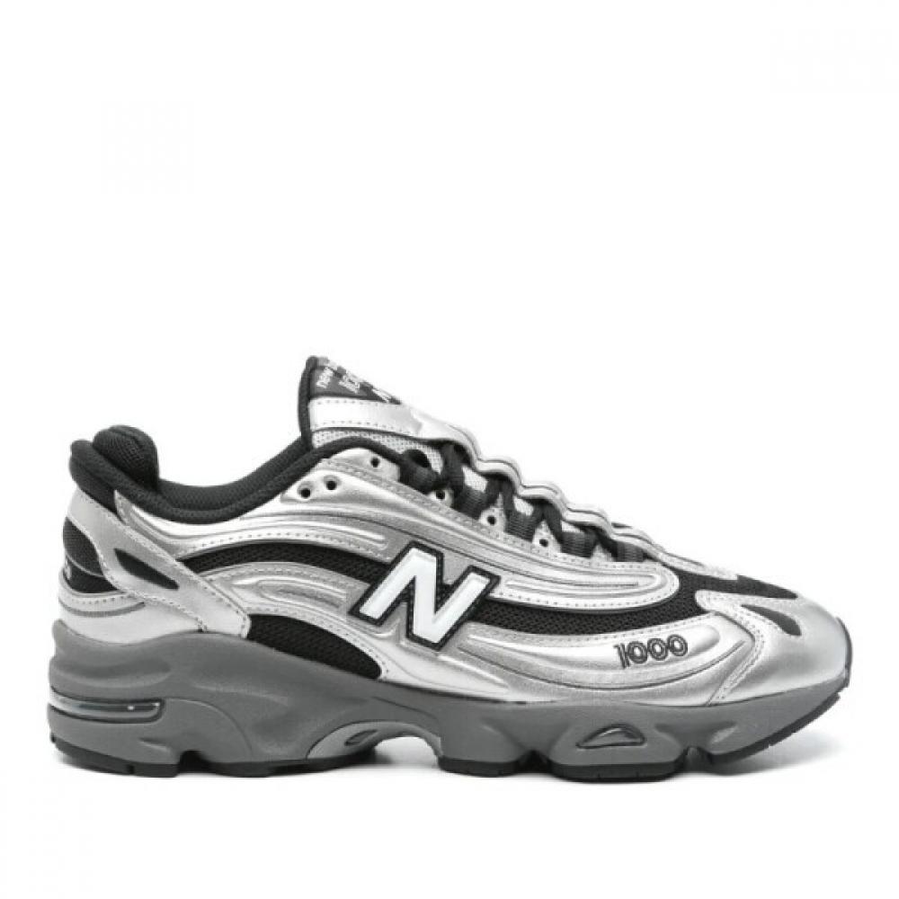 

New Balance Silver Mesh Synthetic Lace Up Sneakers M1000egr Silver US8.5