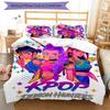 KPOP Hunter 3pcs Bedding Set Duvet Cover Closure Includes 1 Duvet Cover & 2 Pillowcases for All Seasons Bedroom Home Dorm Decor