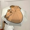 1PC Cute Capybara Automatic 8-Bone Folding Umbrella - Durable Polyester & Iron Frame,Userfriendly Operation Y250929110