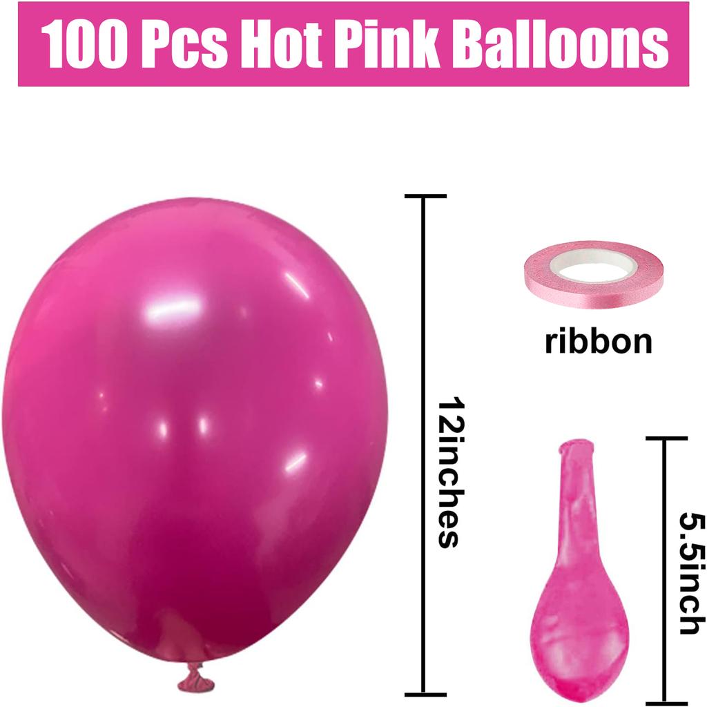 100PCS multi-color latex balloon set suitable for birthday parties, weddings, Valentine's Day party decoration