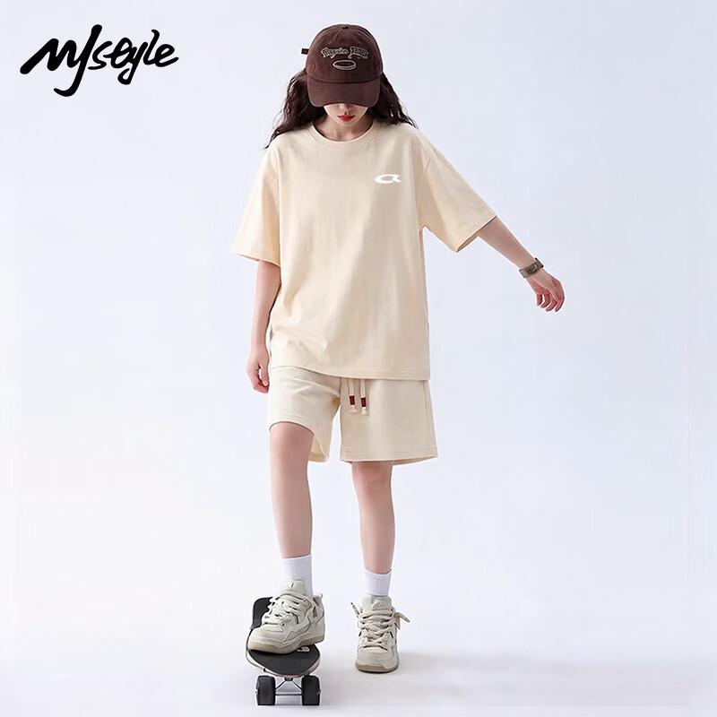 MJ STYLE Damen Baumwoll Kurzarm T-Shirt & Shorts Set