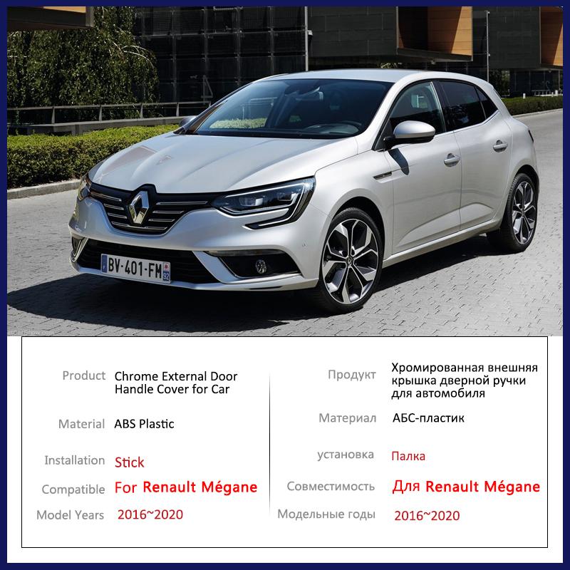 For Renault Megane 4 MK4 IV 2016 2017 2018 2019 2020 Chrome Door Handle Cover Car Styling Accessories Protective Film Stickers