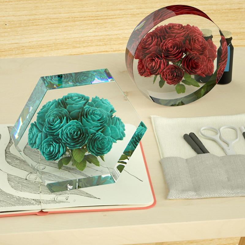 Resin Molds Picture Frames Resin Molds Book Stand Hexagon / Cylinder Circle Large Size Silicone Resin Molds