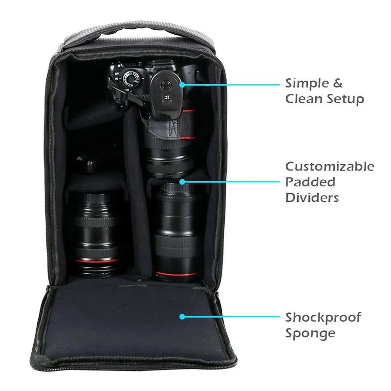 Waterproof Dslr Camera Bag Multi-functional Camera Backpack Outdoor Video Digital Camera Photo Case For Nikon Canon Dslr Lens