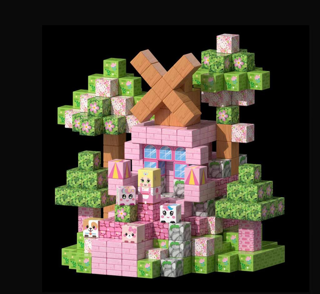 Magnetic Building Blocks Castle Set – Ice and Snow Edition