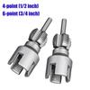 Electric Drill Compatible Water Pipe Threading Tool  Multifunctional Screw Extractor Kit 4/6 Points Threader Thread Repair Extractor Remover Broken