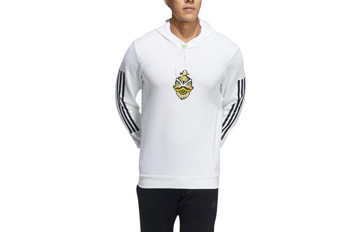 Adidas Sweatshirts Men s White Hooded Moderate Regular H43798 M