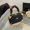 Women's Ruched Handle & Chain Strap in Orange, Pink, White, Green, Ladies Handbags